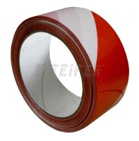 50 mm x 66 m - self adhesive tape, red-white