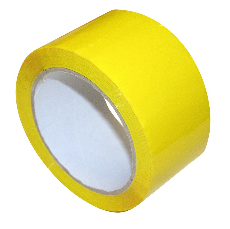 Yellow shop adhesive tape