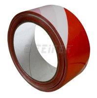 50mm x 66m - self adhesive tape, red-white