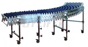 DH500 conveyor - 5 plastic skate wheels, extensible 0,76-2,68 m